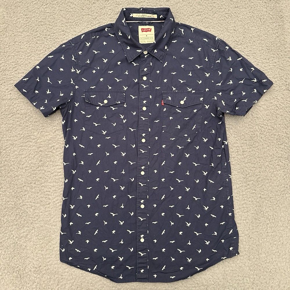 Levi's Navy Blue Casual Button Down Shirt